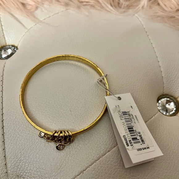 Kate Spade ‘How Charming’ Gold Plated Charm Bangle Bracelet - Picture 5 of 12